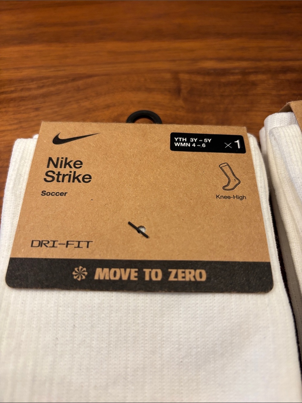 NWT New Nike Strike White Black Knee High Soccer Dri-Fit Socks Size W 4-6 - Picture 2 of 6